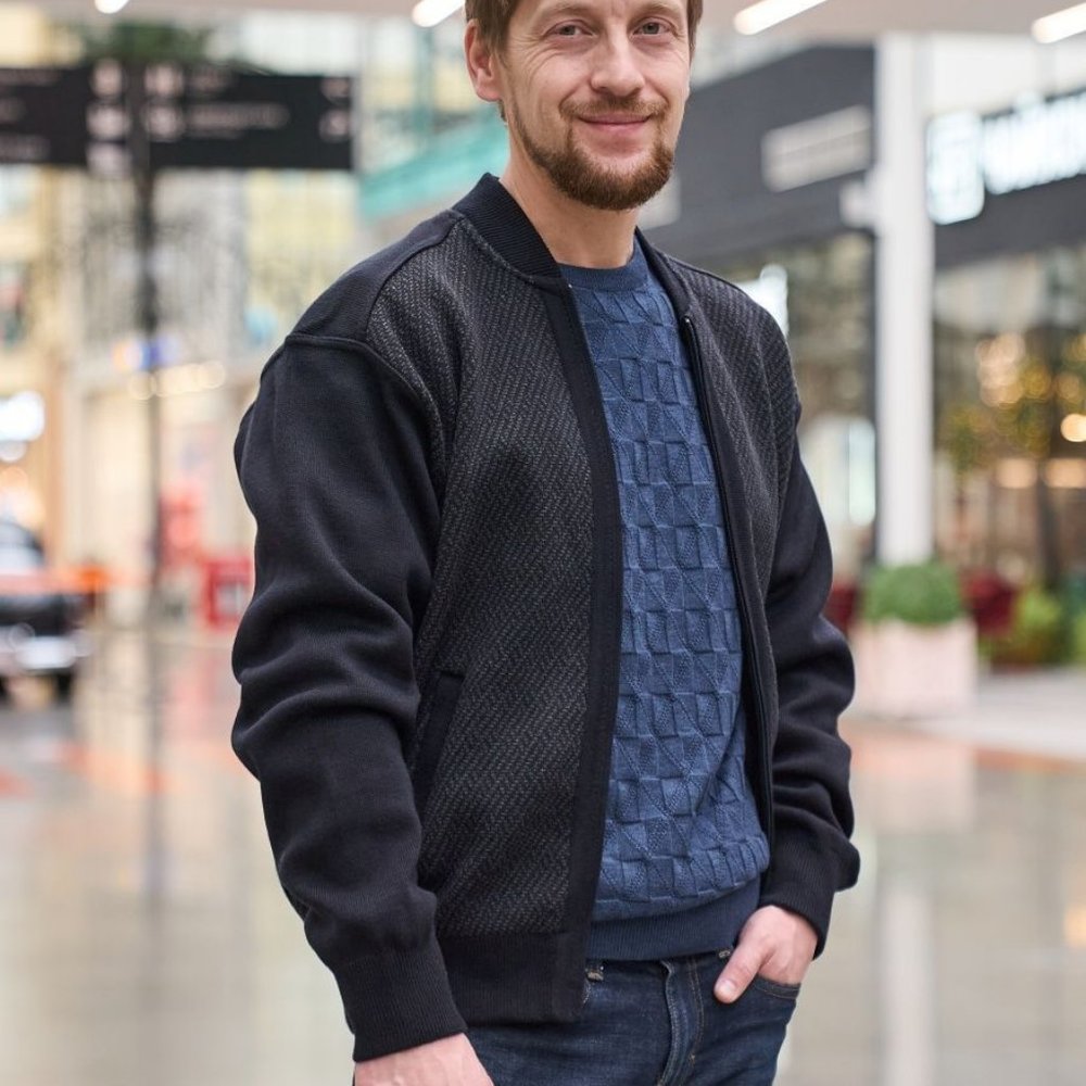 Men's wool cardigan
